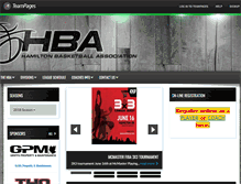 Tablet Screenshot of hbabasketball.net